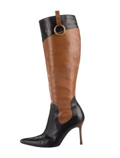 Pre-owned Dolce & Gabbana Leather Boots In Black/brown