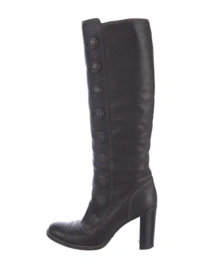 Pre-owned Dolce & Gabbana Leather Boots In Blue