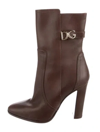 Pre-owned Dolce & Gabbana Leather Boots In Brown