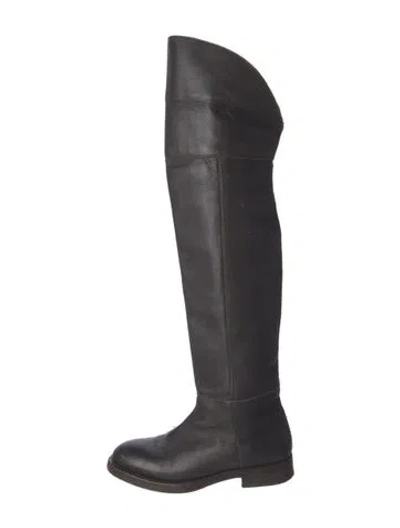 Pre-owned Dolce & Gabbana Leather Boots In Gray