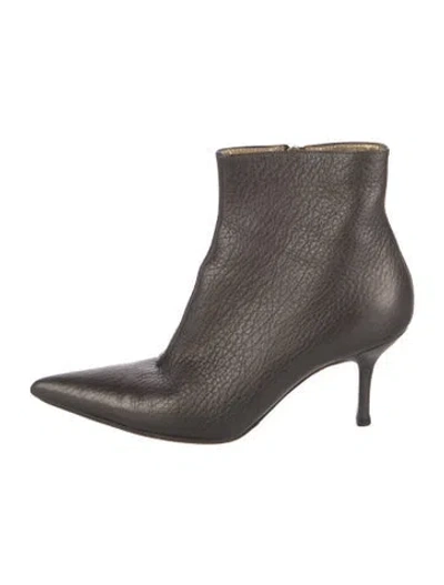 Pre-owned Dolce & Gabbana Leather Boots In Grey