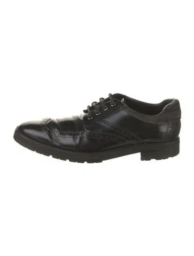 Pre-owned Dolce & Gabbana Leather Brogues In Black