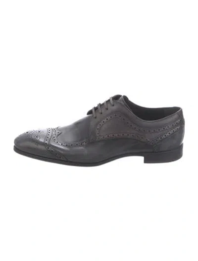 Pre-owned Dolce & Gabbana Leather Brogues In Grey