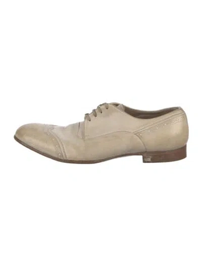 Pre-owned Dolce & Gabbana Leather Brogues In Neutrals