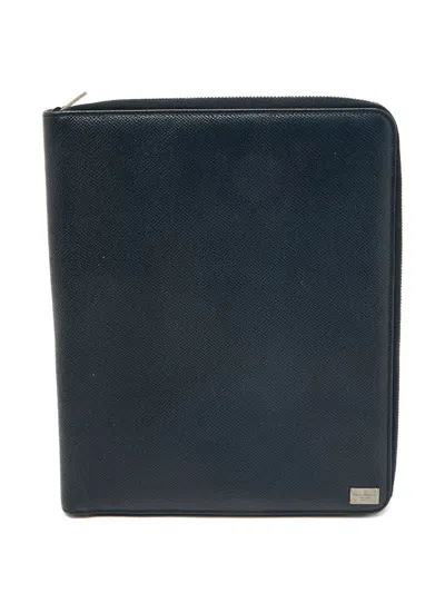 Pre-owned Dolce & Gabbana Leather Business Organizer In Blue