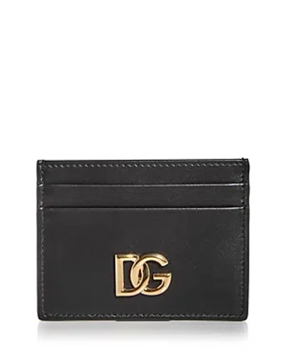 Dolce & Gabbana Leather Card Case In Black