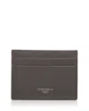 Dolce & Gabbana Leather Card Case In Dark Grey
