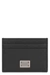 Dolce & Gabbana Black Dauphine Calfskin Card Holder