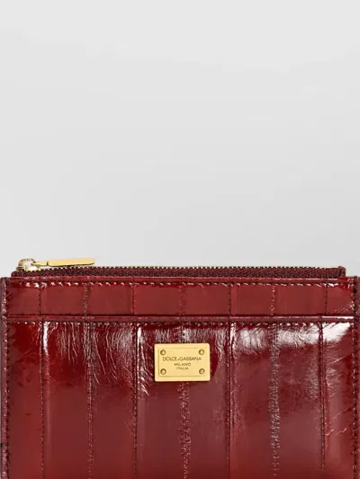 Dolce & Gabbana Leather Card Holder In Red