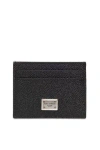 Dolce & Gabbana Black Textured Calf Leather Bi-fold Wallet