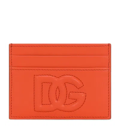 Dolce & Gabbana Leather Card Holder In Red