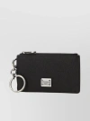 DOLCE & GABBANA LEATHER CARD HOLDER AND KEYCHAIN ATTACHMENT