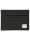 Dolce & Gabbana Leather Card Holder In Black