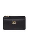 Dolce & Gabbana Leather Card Holder In Black