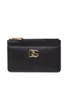 Dolce & Gabbana Leather Card Holder In Black