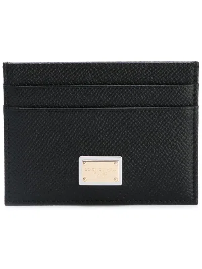 Dolce & Gabbana Leather Card Holder In Black