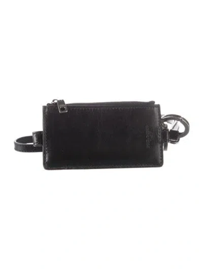 Pre-owned Dolce & Gabbana Leather Card Holder In Black