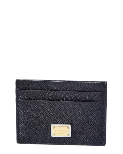 Dolce & Gabbana Leather Card Holder In Black