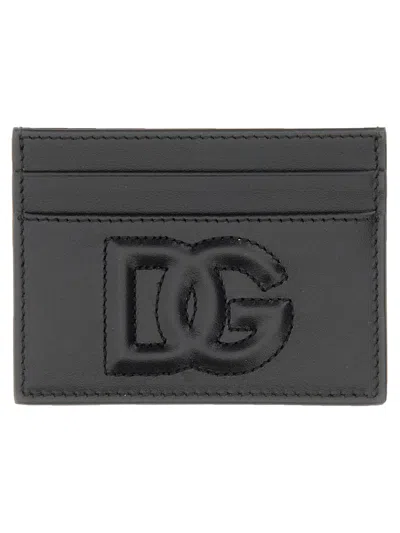 Dolce & Gabbana Signature Logo Card Holder In Black