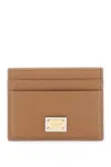 Dolce & Gabbana Leather Card Holder In Brown
