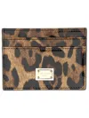 Dolce & Gabbana Leather Card Holder In Multicolour