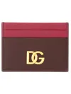 Dolce & Gabbana Leather Card Holder In Multicolour