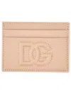Dolce & Gabbana Leather Card Holder In Neutral