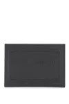 Dolce & Gabbana Small Zip-around Wallet In Calfskin With Raised Logo In Nero