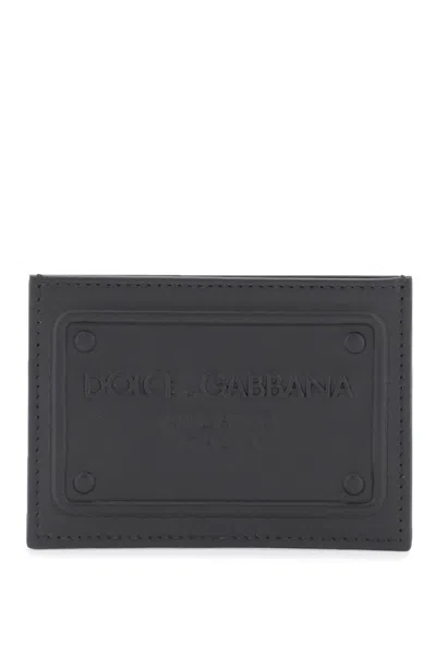 DOLCE & GABBANA LEATHER CARD HOLDER WITH LOGO