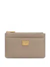 Dolce & Gabbana Leather Cardholder In Gray