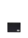 Dolce & Gabbana Logo Plaque Dauphine Leather Cardholder In Black