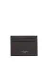Dolce & Gabbana Leather Cardholder In Grey