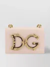Dolce & Gabbana Leather Chain Shoulder Bag Gold Hardware
