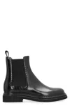 Dolce & Gabbana Brogue Chelsea Boots Featuring Round Toeline
