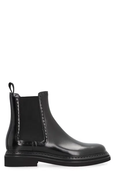 DOLCE & GABBANA LEATHER CHELSEA BOOTS