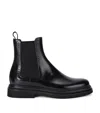 Dolce & Gabbana Brushed Leather Chelsea Boots In Black