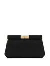 Dolce & Gabbana Marlene Small Satin Shoulder Bag In Black