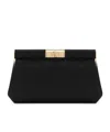 Dolce & Gabbana Marlene Small Satin Shoulder Bag In Black