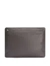 Dolce & Gabbana Leather Clutch Bag In Grey
