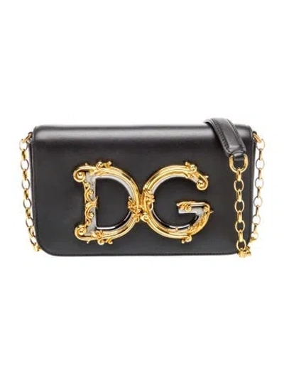 Pre-owned Dolce & Gabbana Leather Clutch In Black