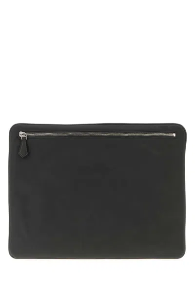 Dolce & Gabbana Leather Clutch In Gray