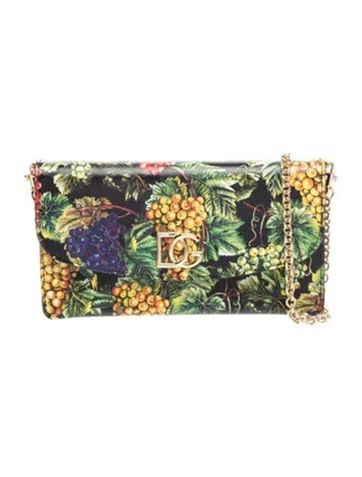 Pre-owned Dolce & Gabbana Leather Clutch In Green