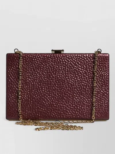 Dolce & Gabbana Leather Clutch Mini Bag Evening Crossbody In Red
