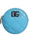 Dolce & Gabbana Leather Coin Purse In Blue