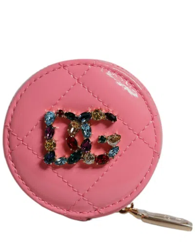 Dolce & Gabbana Leather Coin Purse In Pink