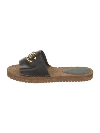 Pre-owned Dolce & Gabbana Leather Colorblock Pattern Espadrilles In Multi