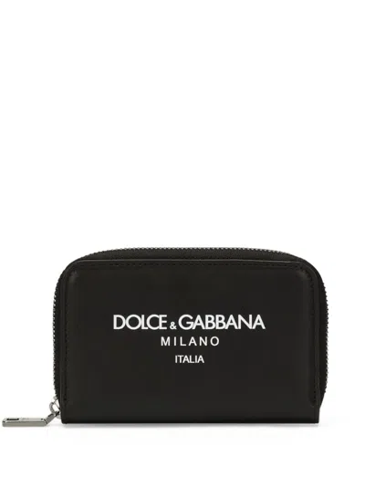 Dolce & Gabbana Men's Leather Continental Wallet In Black
