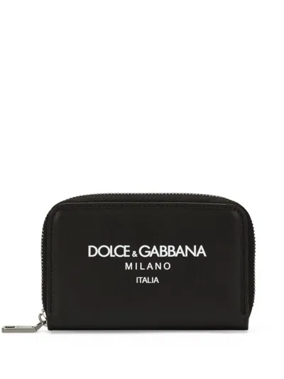 Dolce & Gabbana Leather Continental Wallet In Black