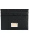 Dolce & Gabbana Leather Credit Card Case In Black