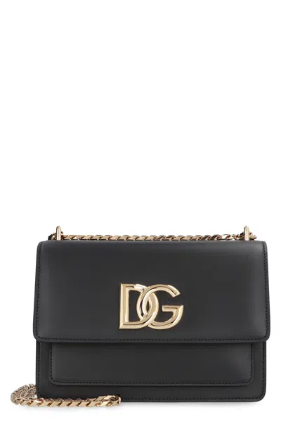 Dolce & Gabbana Leather Crossbody Bag In Black